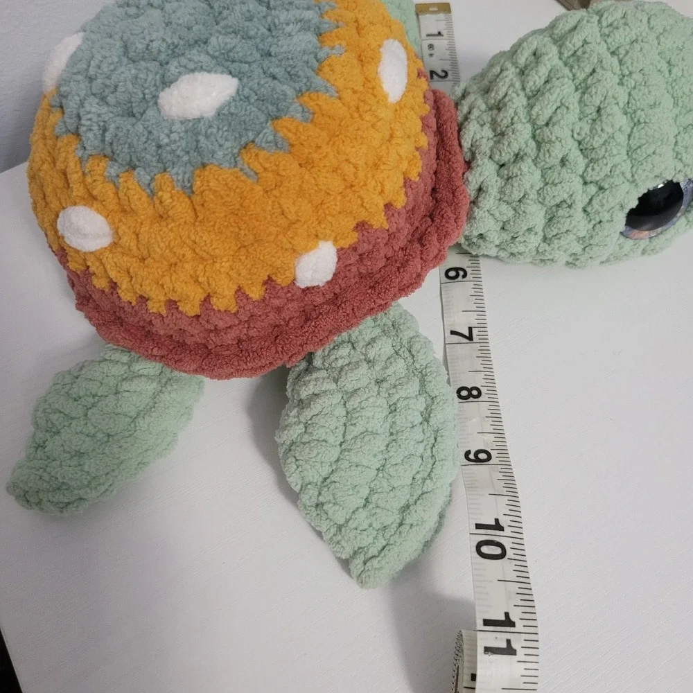 Crochet Sea Turtle Sunflower ,‎ Handmade With Love Cute Gift Animal Turtle